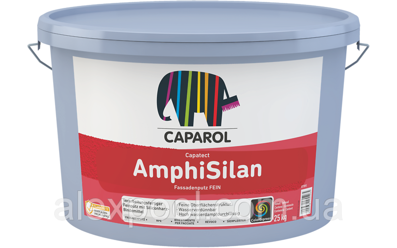 Caparol AmphiSilan Fassadenputz FEIN 25 кг біла - Готова до застосування штукатурка з зерном 1 мм.