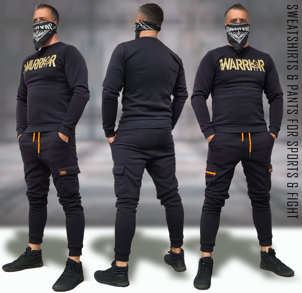 Комплект спортивний "WARRIOR" BLACK (Трикотаж)