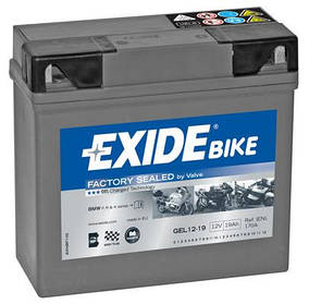 Акумулятор для мотоцикла гелевий EXIDE GEL 12-19 19Ah 185x80x170