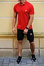 Спортивний літній костюм adidas логотип принт | комплект футболка поло та шорти адідас | теніска різні кольори, фото 3