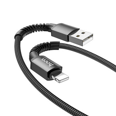 USB кабель Hoco X71 1m Lightning чорний, фото 2