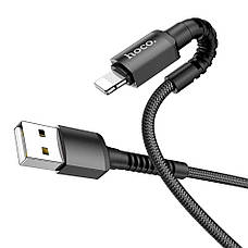 USB кабель Hoco X71 1m Lightning чорний, фото 3
