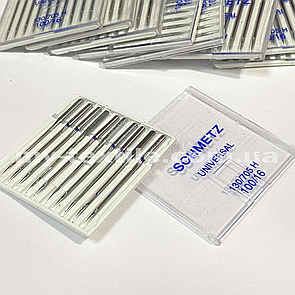 Голки універсальні 10 шт для побутових машин №100/16 Schmetz