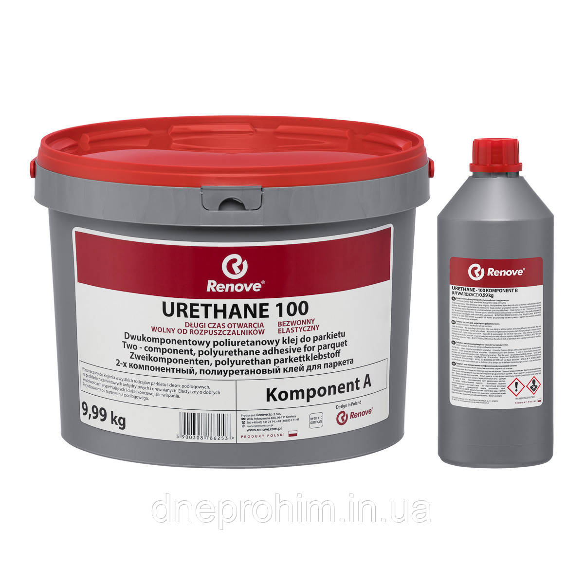 Паркетный клей Renove Urethane 100 полиуретановый, 9,99 кг.