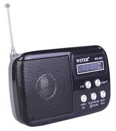 Портативний радіоприймач WS-822 USB AUX microSD I1404