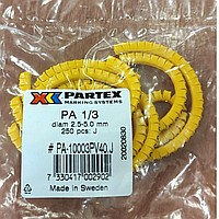 Цифры и буквы английского алфавита для маркировки проводов Partex PA-1 по 250 шт.
