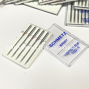 Голки для трикотажної тканини 5 шт. для побутових машин No100/16 Schmetz