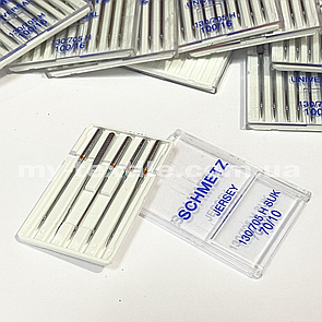 Голки для трикотажної тканини 5 шт. для побутових машин No70/10 Schmetz