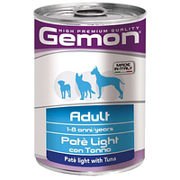 Влажный корм Паштет для Взрослых собак всех пород Gemon (Джемон) с Тунцем 400 гр.