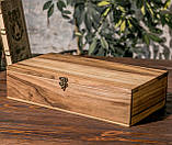 Коробочка на подарунок дерев'яна з замком шкатулка EB-5.2 XL, фото 3