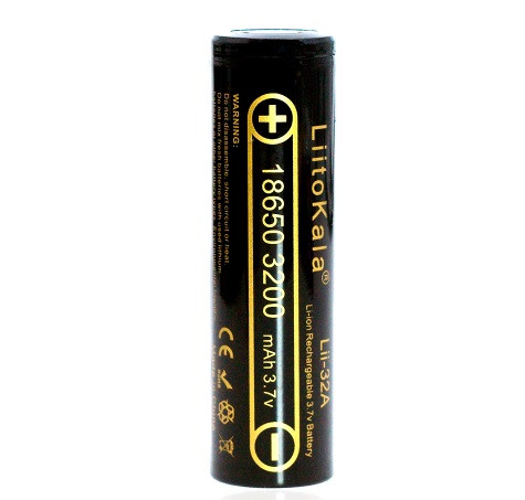 Аккумулятор LiitoKala 18650 Li-Ion 3200 mAh Black, цена 168 грн — Prom ...
