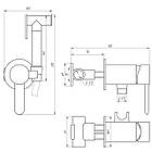 Змішувач для гігієнічного душу TOPAZ CORSICA TC 16106-H48 прихованого монтажу хром латунь 000022533, фото 2
