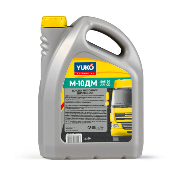 Моторное масло YUKO М10ДМ, 5л Для смазывания высокофорсированных ...