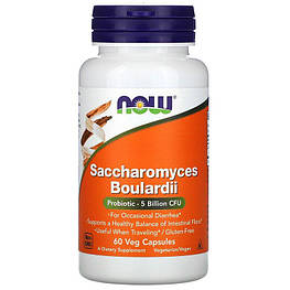 Saccharomyces Boulardii Now Foods 60 капсул