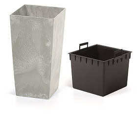 Горщик для рослин 2в1 Prosperplast URBI SQUARE BETON 8/16.3 л