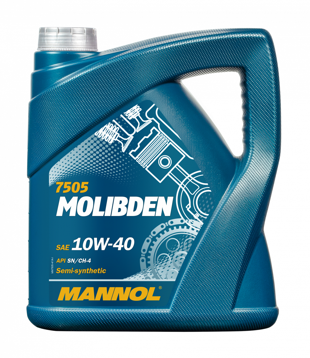 MOLIBDEN SAE10W/40 4 л API SN/CH-4 7505 Олива моторна напівсинтетична Mannol