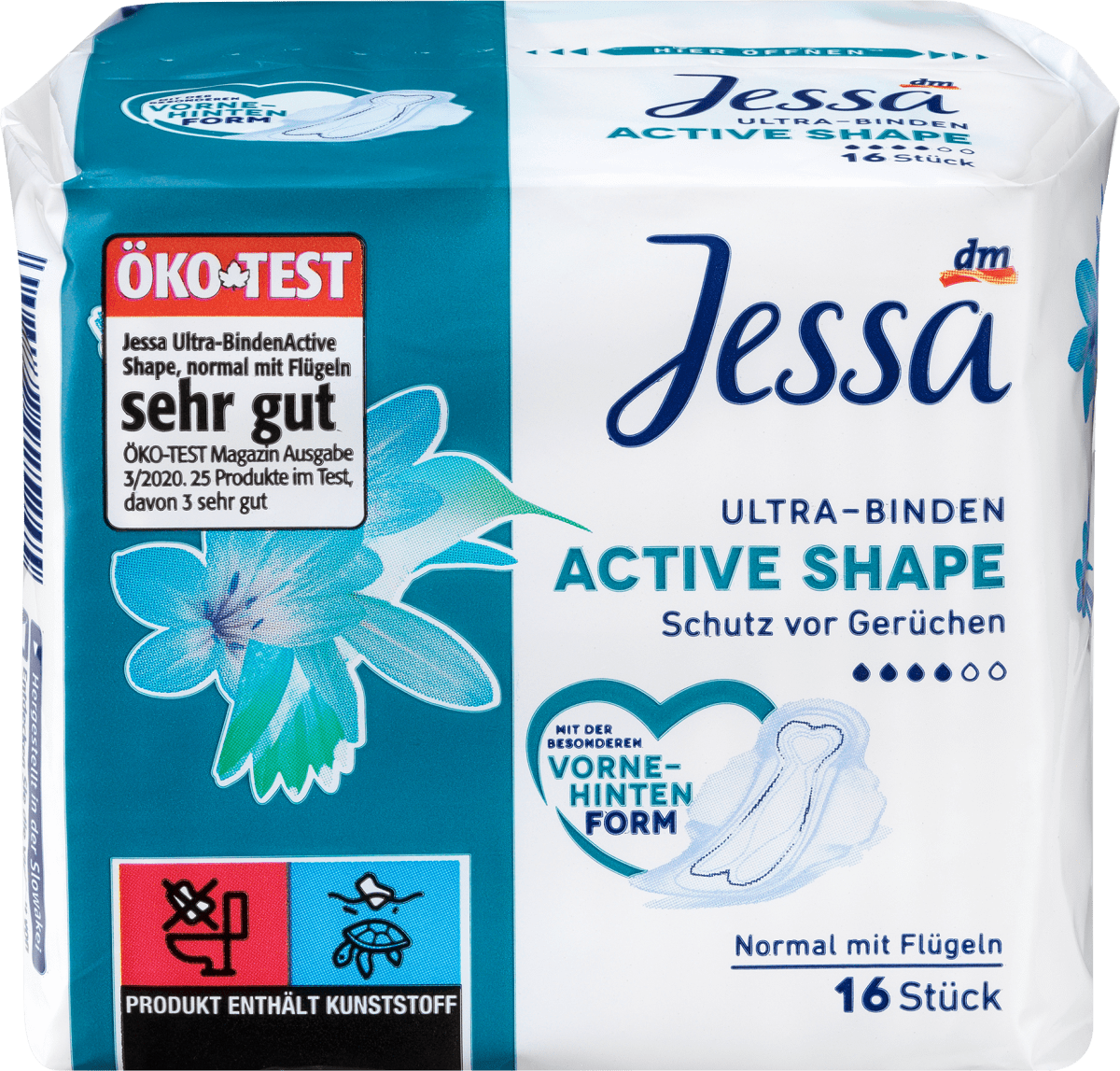 Гігієнічні прокладки з крильцями Jessa Ultra-Binden  Active Shape, 16 шт., фото 1