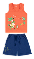 Костюм (майка и шорты) летние для мальчика GABBI Технозавр Оранжевый