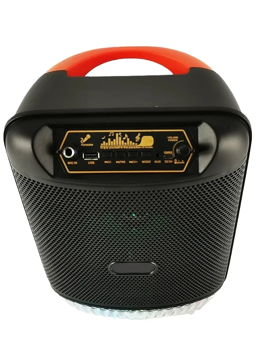 Портативная колонка со светомузыкой и микрофоном RX-8138, GpS, беспроводная акустическая система для караоке - фото 5 - id-p1585452740