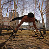 Паралетсі, стійки, упори Workout метал+дерево 50 см, фото 4