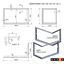 Декоративна рамка для каміна SAVEN Energy 85х50х47R/L, фото 2