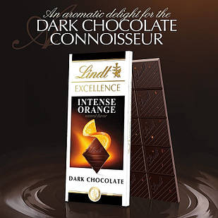 Шоколад Чорний Ліндт Екселенс з Апельсином і мигдалем Lindt Excellence Orange Intense 100 г Швейцарія