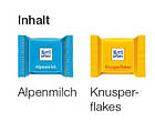 Шоколад Молочний Ritter Sport Knusperflakes Ріттер Спорт з Кукурудзяними Пластівцями 5 г Німеччина, фото 3