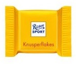 Шоколад Молочний Ritter Sport Knusperflakes Ріттер Спорт з Кукурудзяними Пластівцями 5 г Німеччина, фото 1