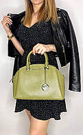 Сумка Michael Kors Maxine Medium Pebbled Leather Dome Satchel Oregano (30S1SUZS2L)