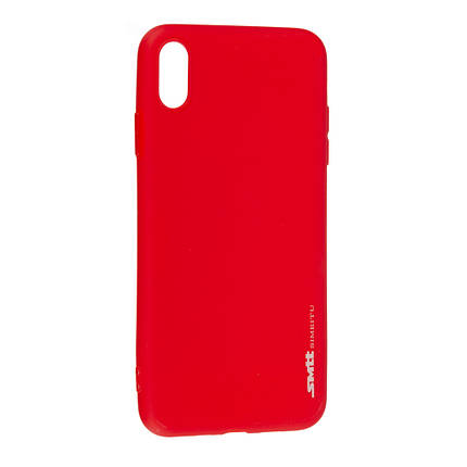 Силіконовий чохол SMTT для Apple iPhone Xs Max Red, фото 1