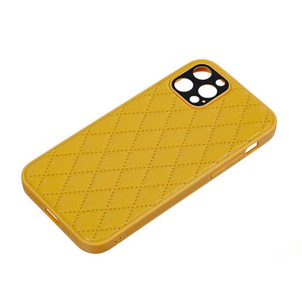 Накладка Кожа Люкс 2021 Apple iPhone 12 Pro, Yellow, фото 3