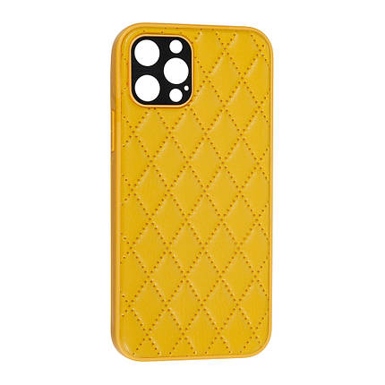 Накладка Кожа Люкс 2021 Apple iPhone 12 Pro, Yellow, фото 1