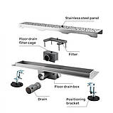 Трап душовий OCEAN-(2) із нержавіючої сталі 70*700мм, фото 2