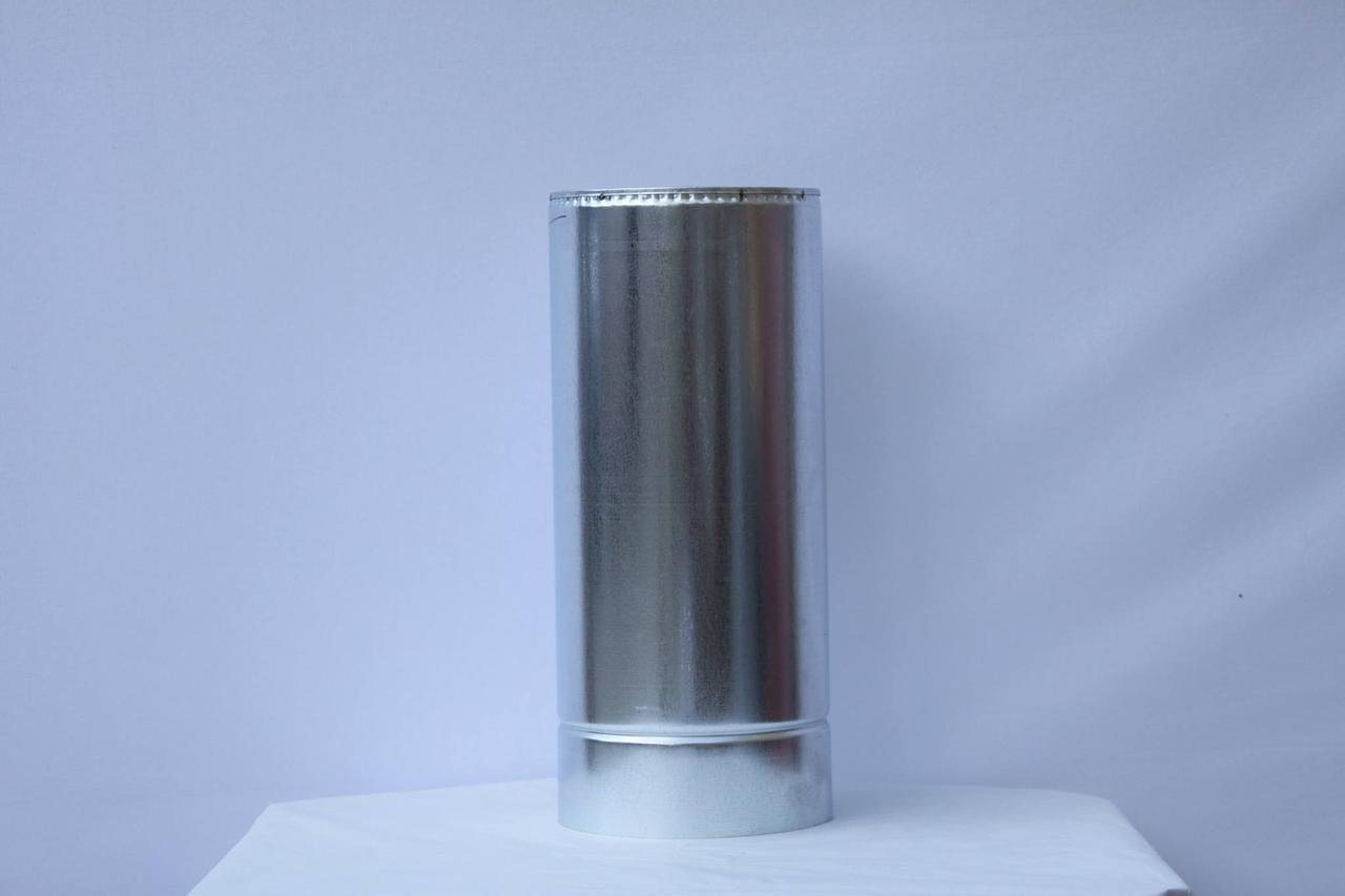 Труба для димоходу утеплена діаметр 130/200мм нерж/оцинк 0,5м 0,8мм (сендвіч) AISI 304