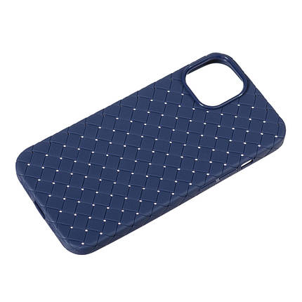 Накладка Шкіра Плетіння Apple iPhone 13/14, Blue, фото 3