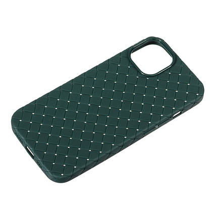 Чохол Шкіра Плетіння для Apple iPhone 13/14 Green, фото 3