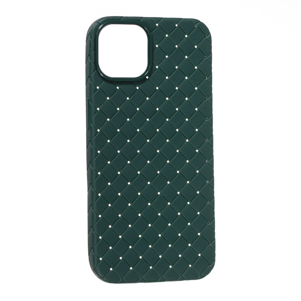 Чохол Шкіра Плетіння для Apple iPhone 13/14 Green