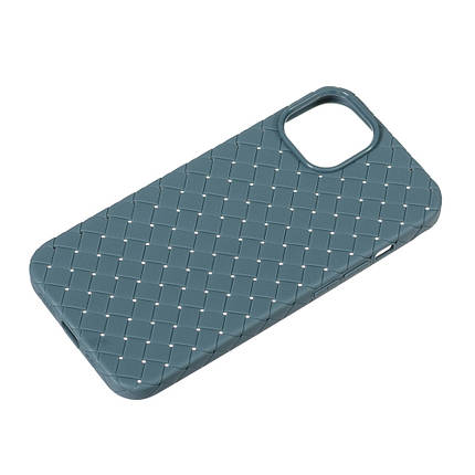 Накладка Шкіра Плетіння Apple iPhone 13/14, Gray, фото 3
