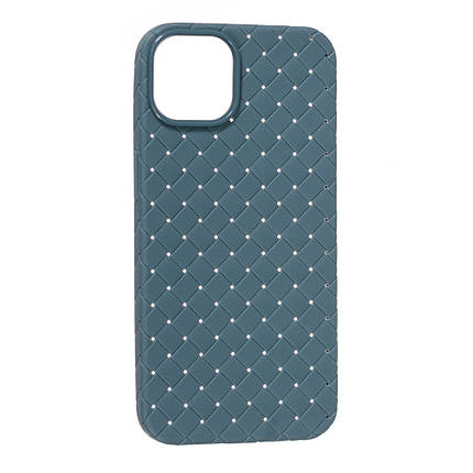 Накладка Шкіра Плетіння Apple iPhone 13/14, Gray, фото 1