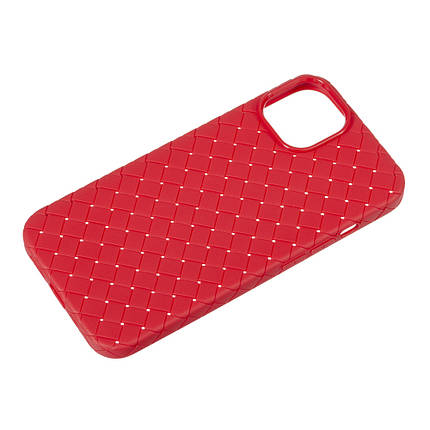Чохол Шкіра Плетіння для Apple iPhone 13/14 Red, фото 3