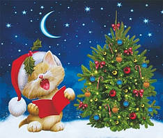 Алмазна вишивка. Картина на картоні "Різдвяна пісня" , розмір 21х25