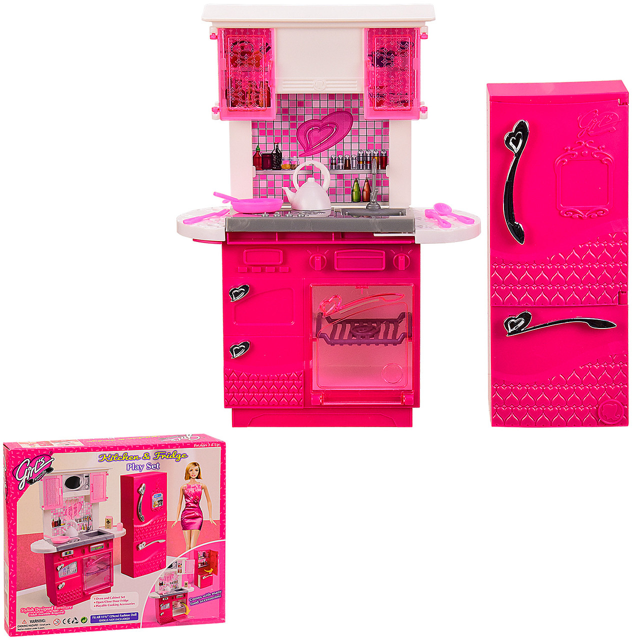 Меблі ігрова для ляльок Кухня з аксесуарами, 3016