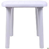 Пластикова меблі Sorrento Ischia білий стіл стільці вуличні для саду кафе, фото 5