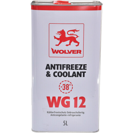 Готовий антифриз Wolver Antifreeze & Coolant WG12 G12 червоний 5