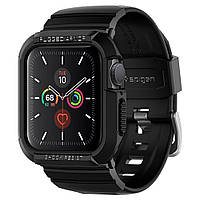 Чехол с ремешком Spigen Rugged Armor Pro для Apple Watch 4/5/6/SE/7/8/9 40/41mm Black (ACS00546)