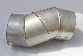 Коліно для димоходу регульоване діаметр 120мм 0-90гр 0,8мм з нержавіючої сталі AISI 304