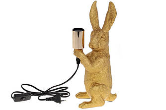 Декоративна настільна лампа "Кролик" з декоративною основою 35,5 см із золотистим покриттям.