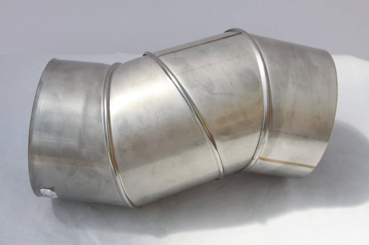 Коліно для димоходу регульоване діаметр 180мм 0-90гр 0,5мм з нержавіючої сталі AISI 304