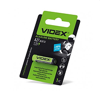 Лужна батарея Videx A27 12V 8LR732 блістер. Місячна батарея Videx 27A 12V 8LR732. Елемент живлення 1шт