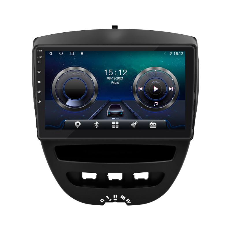 Штатна магнітола Lesko для Peugeot 107 I Рестайлінг 2 2012-2014 екран 10" 4/64Gb/ 4G/ Wi-Fi/ CarPlay Premium